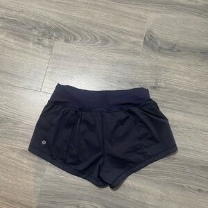 Lululemon Final Lap Navy Blue Mesh Shorts 2.5" Women's Size 4